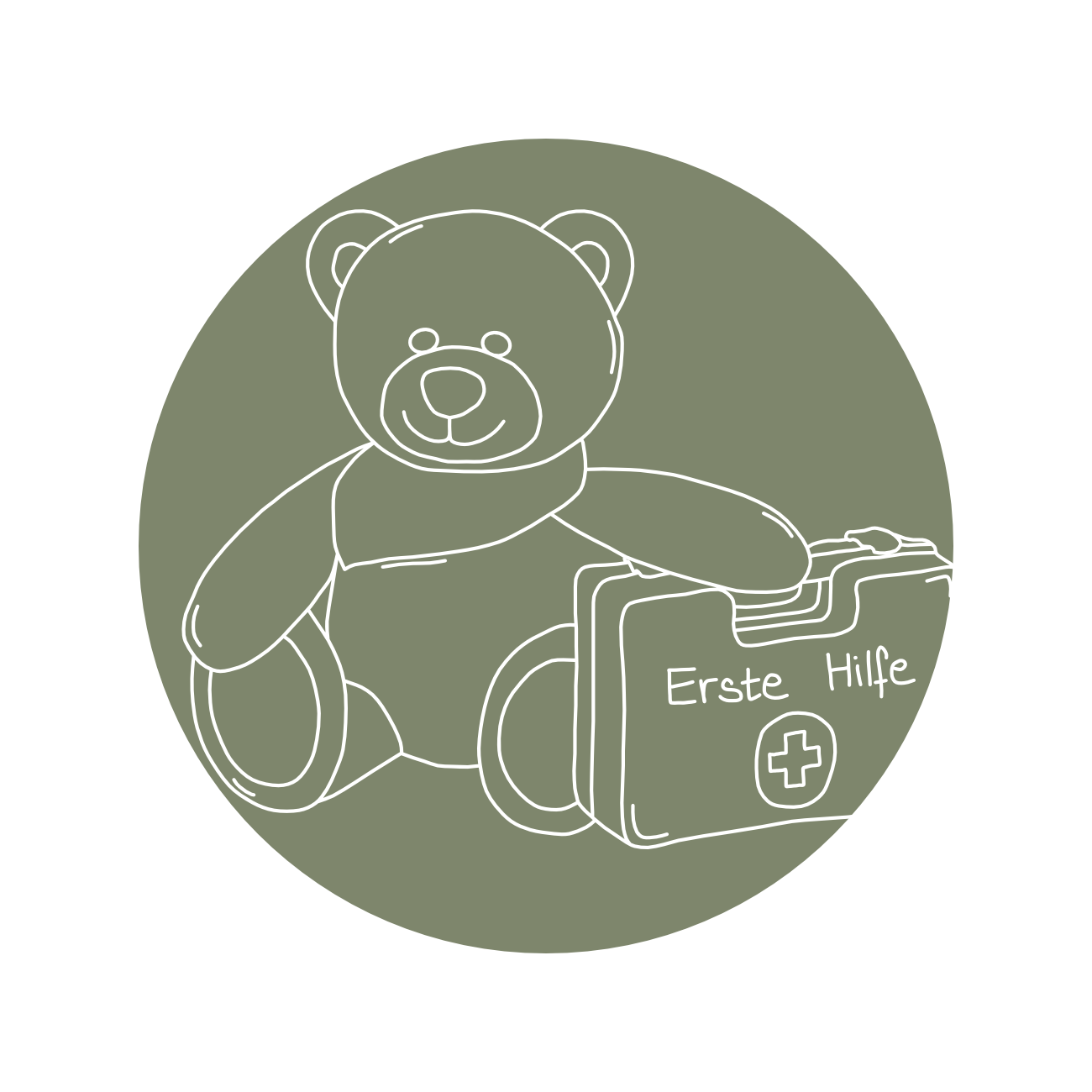 Teddybär mit Notfallkoffer