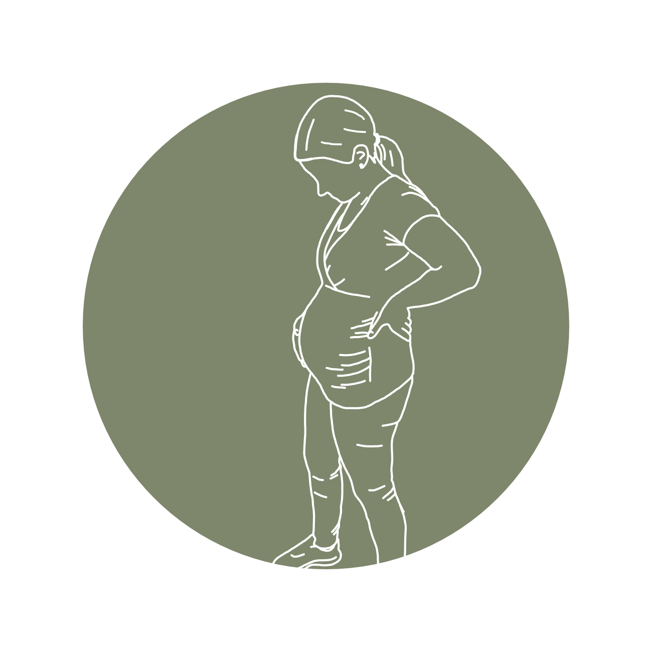 schwangere Frau, die steht